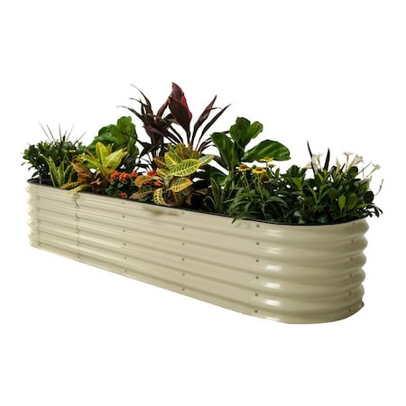 Vego Garden Vego Garden 17 in. H Metal Modular Raised Garden Bed Pearl VB9N117W
